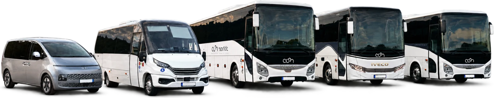 Vozový park Osobnej dopravy Harňák – osobné vozidlo, mikrobus a zájazdové autobusy